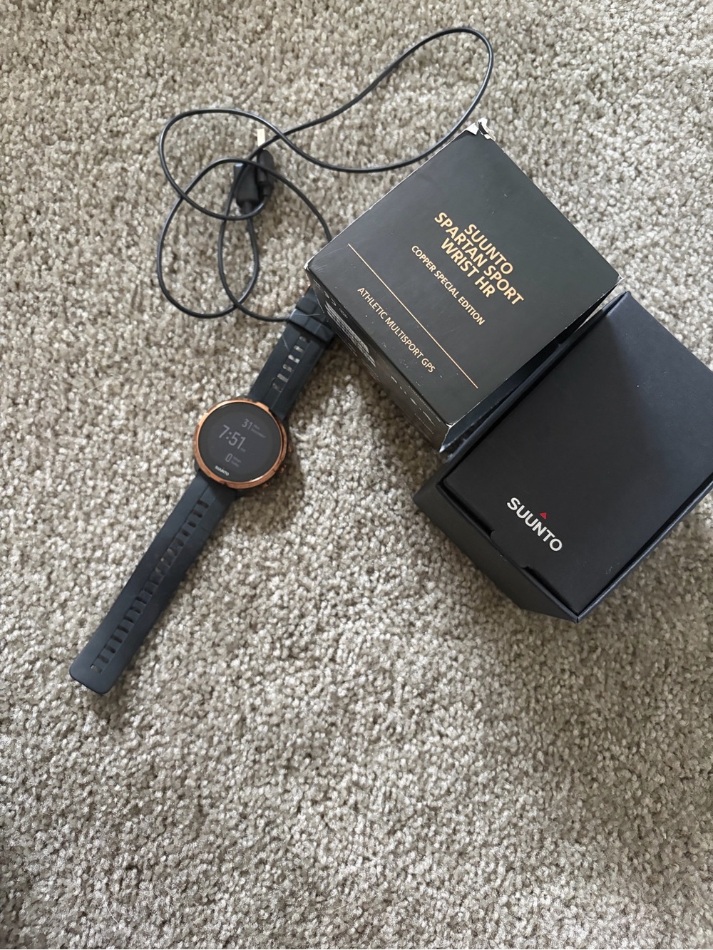 Suunto Black and Rose Gold Fitness GPS Watch